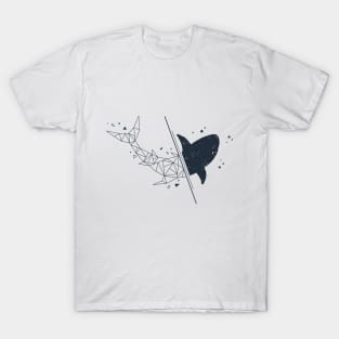 Shark. Nautical. Geometric Style Illustration T-Shirt